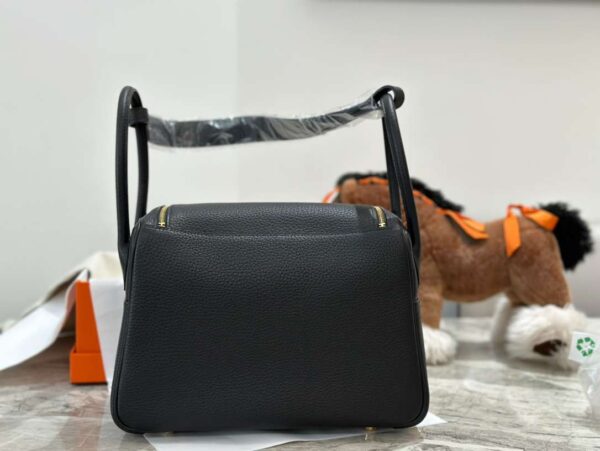 1:1 Replica Hermes Lady Lindi Bag White/Black/Green Khaki For Women 10.2in/26cm