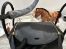 1:1 Replica Hermes Lady Lindi Bag White/Black/Green Khaki For Women 10.2in/26cm