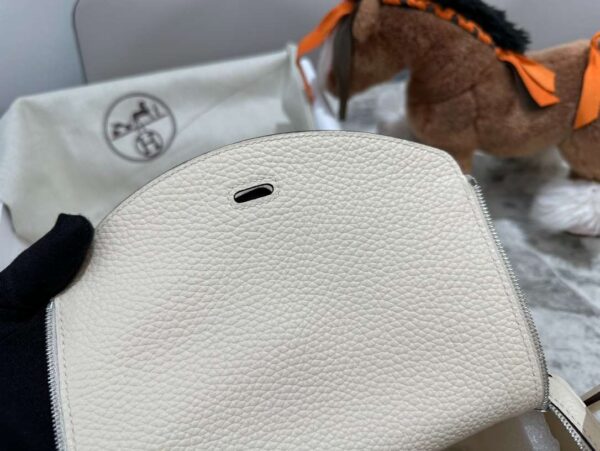 1:1 Replica Hermes Lady Lindi Bag White/Black/Green Khaki For Women 10.2in/26cm