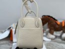 1:1 Replica Hermes Lady Lindi Bag White/Black/Green Khaki For Women 10.2in/26cm