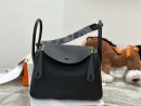 1:1 Replica Hermes Lady Lindi Bag White/Black/Green Khaki For Women 10.2in/26cm