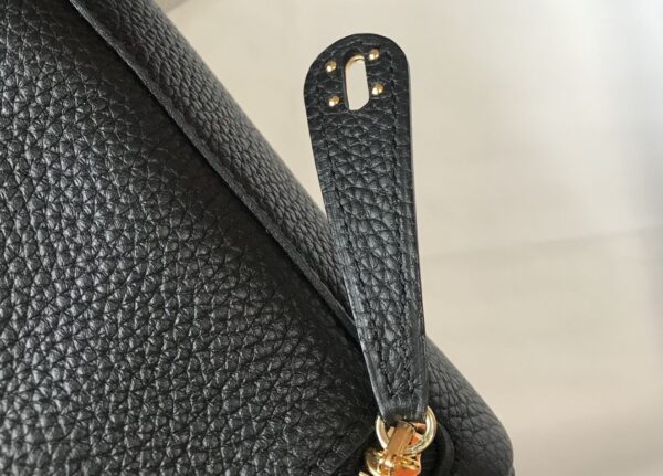 1:1 Replica Hermes Lindy Mini Clemence Bag Black For Women, Women’s Handbags, Shoulder And Crossbody Bags 7.5in/19cm