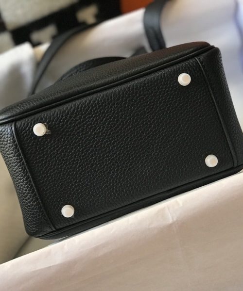 1:1 Replica Hermes Lindy Mini Clemence Bag Black For Women, Women’s Handbags, Shoulder And Crossbody Bags 7.5in/19cm