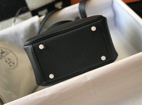 1:1 Replica Hermes Lindy Mini Clemence Bag Black For Women, Women’s Handbags, Shoulder And Crossbody Bags 7.5in/19cm