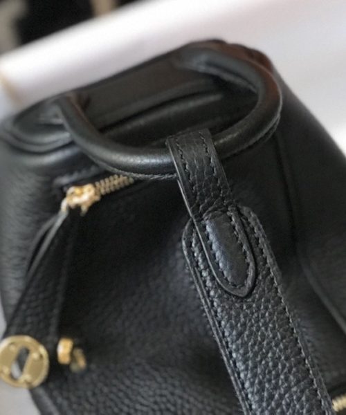 1:1 Replica Hermes Lindy Mini Clemence Bag Black For Women, Women’s Handbags, Shoulder And Crossbody Bags 7.5in/19cm