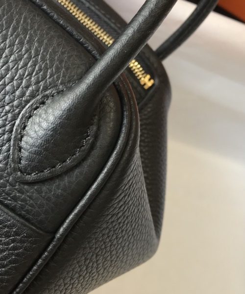 1:1 Replica Hermes Lindy Mini Clemence Bag Black For Women, Women’s Handbags, Shoulder And Crossbody Bags 7.5in/19cm