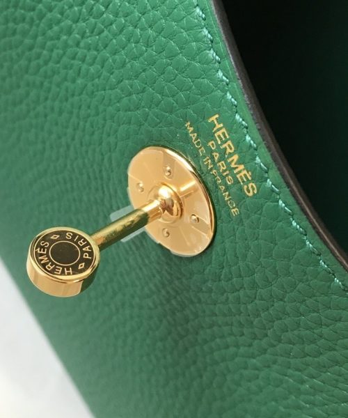 1:1 Replica Hermes Lindy Mini Clemence Bag Green For Women, Women’s Handbags, Shoulder And Crossbody Bags 7.5in/19cm