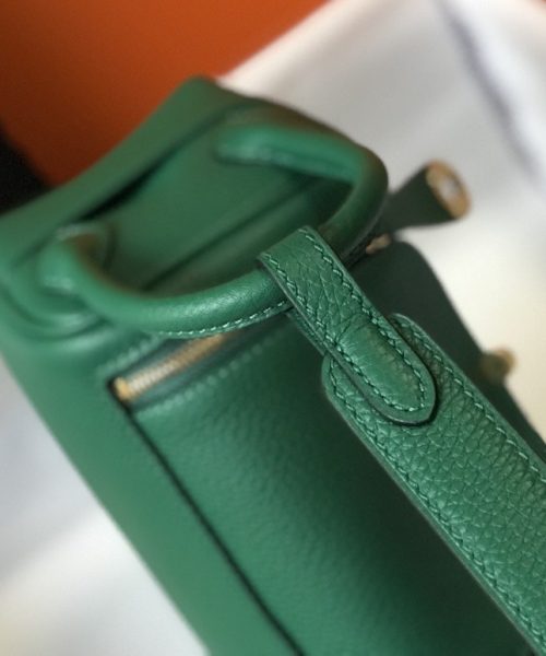 1:1 Replica Hermes Lindy Mini Clemence Bag Green For Women, Women’s Handbags, Shoulder And Crossbody Bags 7.5in/19cm