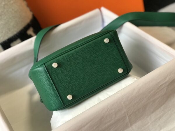 1:1 Replica Hermes Lindy Mini Clemence Bag Green For Women, Women’s Handbags, Shoulder And Crossbody Bags 7.5in/19cm