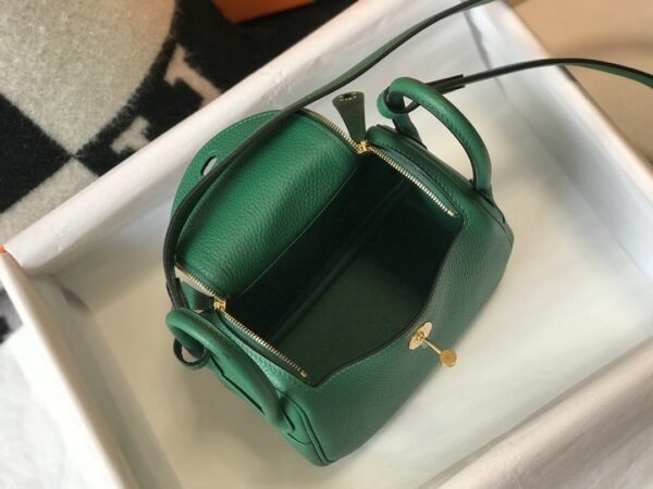 1:1 Replica Hermes Lindy Mini Clemence Bag Green For Women, Women’s Handbags, Shoulder And Crossbody Bags 7.5in/19cm