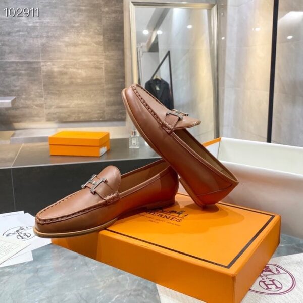 Hermes Loafer Brown For Women, Women's Shoes