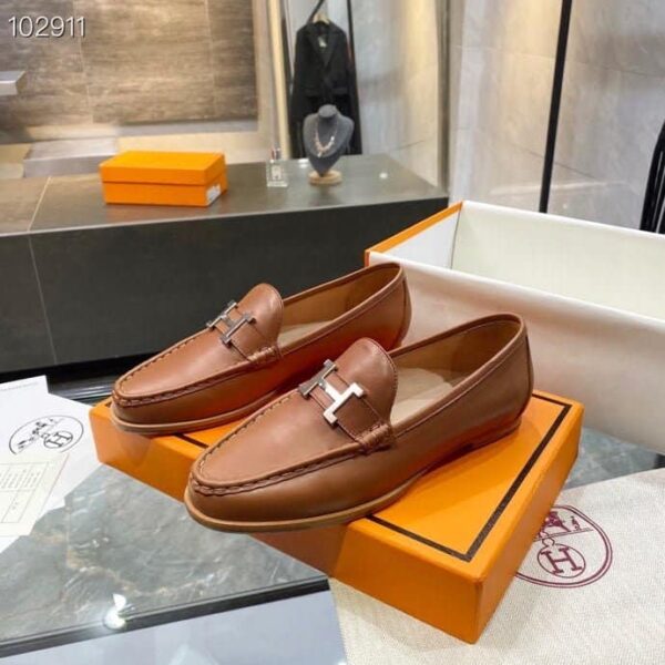 Hermes Loafer Brown For Women, Women's Shoes