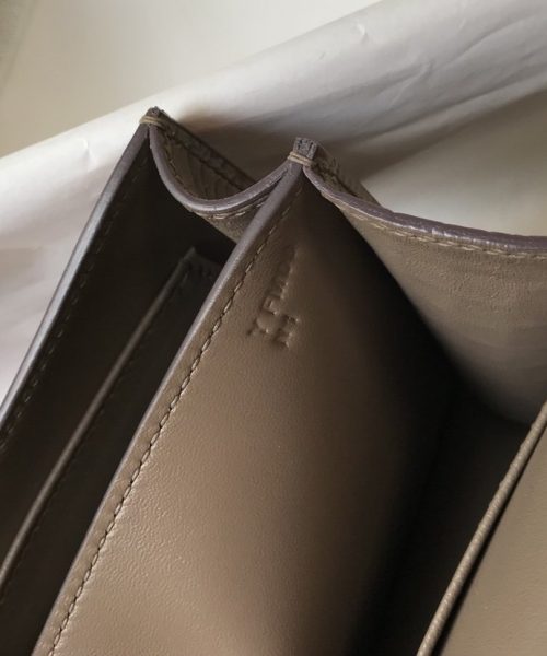 1:1 Replica Hermes Mini Constance Bag Grey For Women Gold Color Hardware 7.1in/18cm