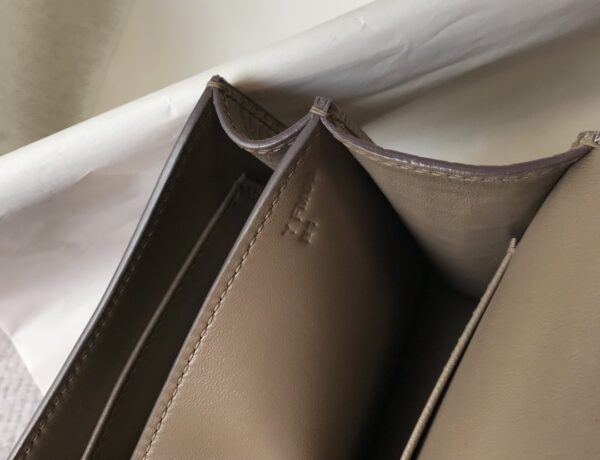 1:1 Replica Hermes Mini Constance Bag Grey For Women Gold Color Hardware 7.1in/18cm