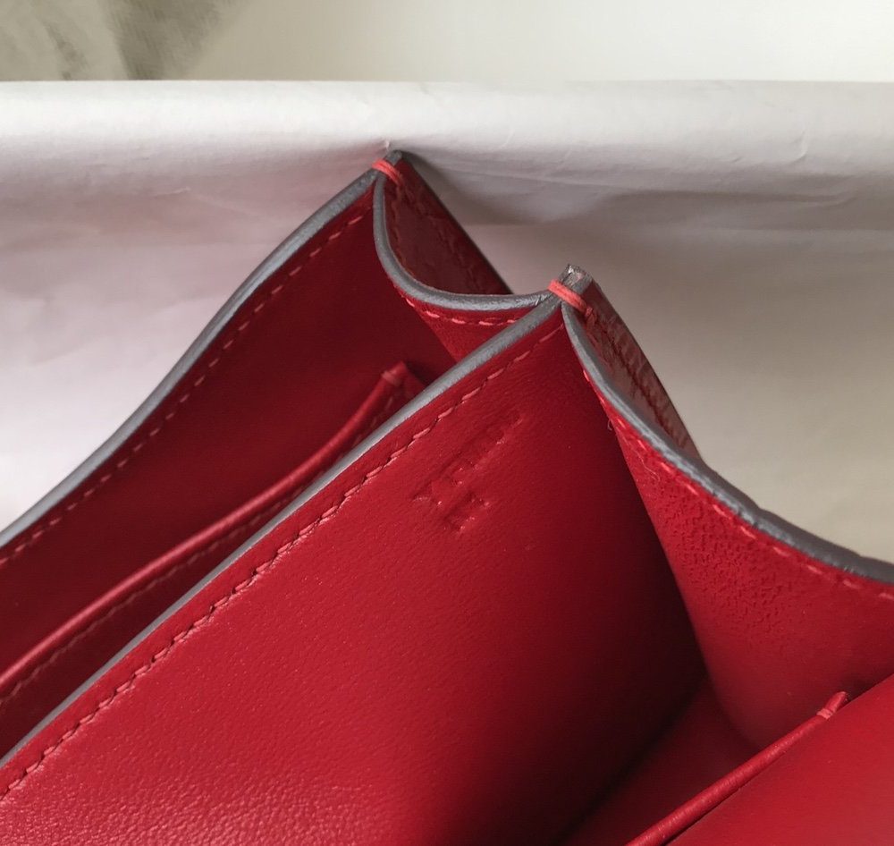 1:1 Replica Hermes Mini Constance Bag Red For Women Gold Color Hardware 7.1in/18cm