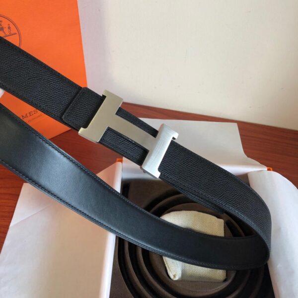 1:1 Replica Hermes Mini Constance Guillochee Belt Buckle & Reversible Black For Women, Women Belt