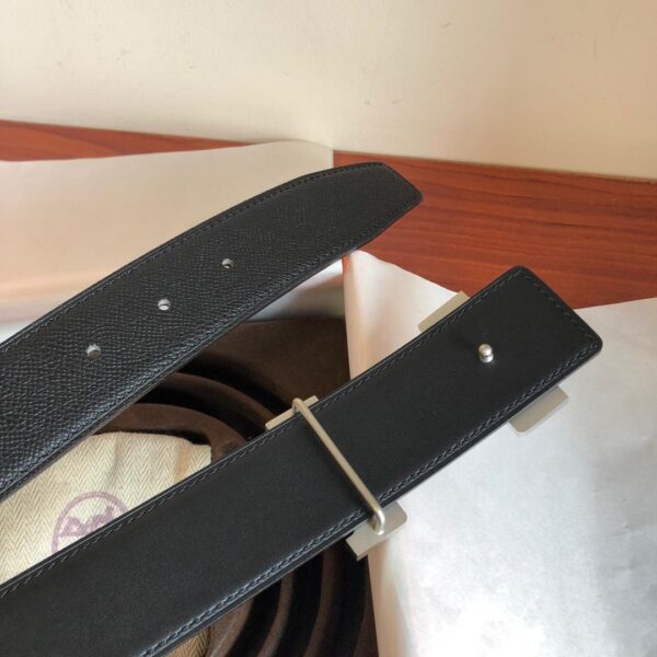 1:1 Replica Hermes Mini Constance Guillochee Belt Buckle & Reversible Black For Women, Women Belt