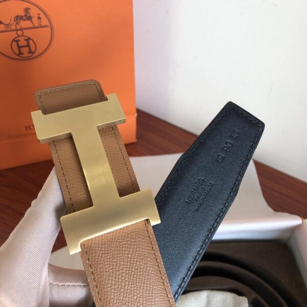 1:1 Replica Hermes Mini Constance Guillochee Belt Buckle & Reversible Brown For Women, Women Belt