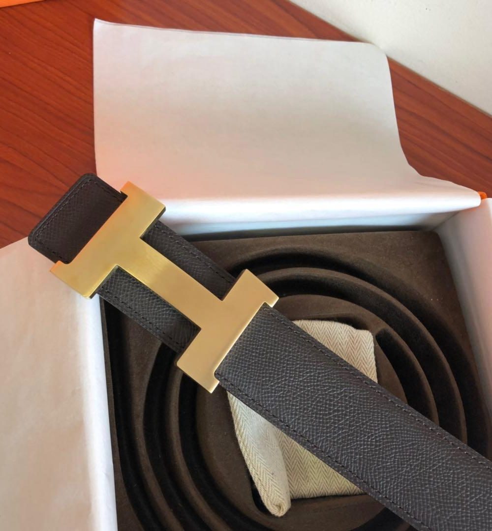 1:1 Replica Hermes Mini Constance Guillochee Belt Buckle & Reversible Grey For Women, Women Belt