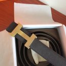 1:1 Replica Hermes Mini Constance Guillochee Belt Buckle & Reversible Grey For Women, Women Belt