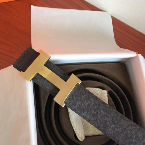 1:1 Replica Hermes Mini Constance Guillochee Belt Buckle & Reversible Grey For Women, Women Belt