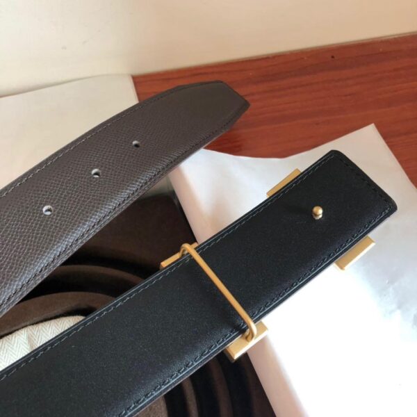 1:1 Replica Hermes Mini Constance Guillochee Belt Buckle & Reversible Grey For Women, Women Belt