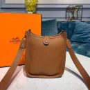 1:1 Replica Hermes Mini Evelyne Brown For Women 7.8in/20cm