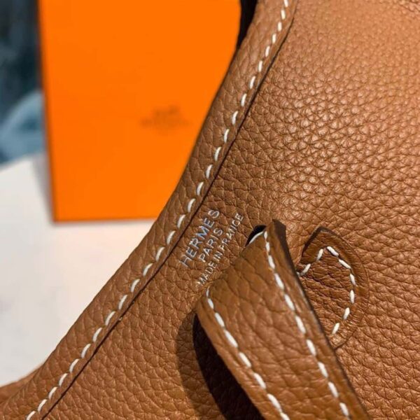 1:1 Replica Hermes Mini Evelyne Brown For Women 7.8in/20cm
