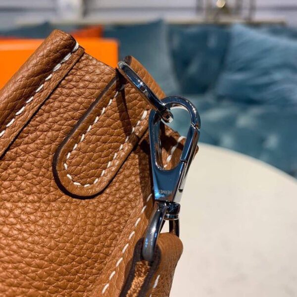 1:1 Replica Hermes Mini Evelyne Brown For Women 7.8in/20cm