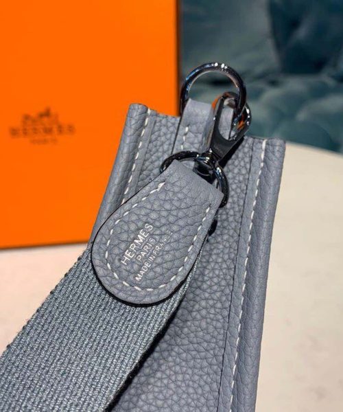 1:1 Replica Hermes Mini Evelyne Grey For Women 7in/18cm