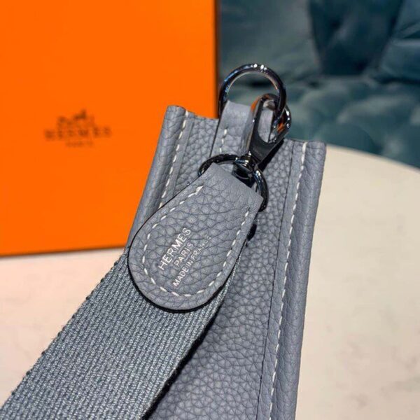 1:1 Replica Hermes Mini Evelyne Grey For Women 7in/18cm