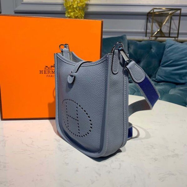 1:1 Replica Hermes Mini Evelyne Grey For Women 7in/18cm