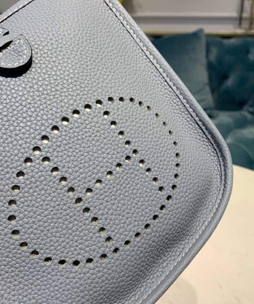 1:1 Replica Hermes Mini Evelyne Grey For Women 7in/18cm