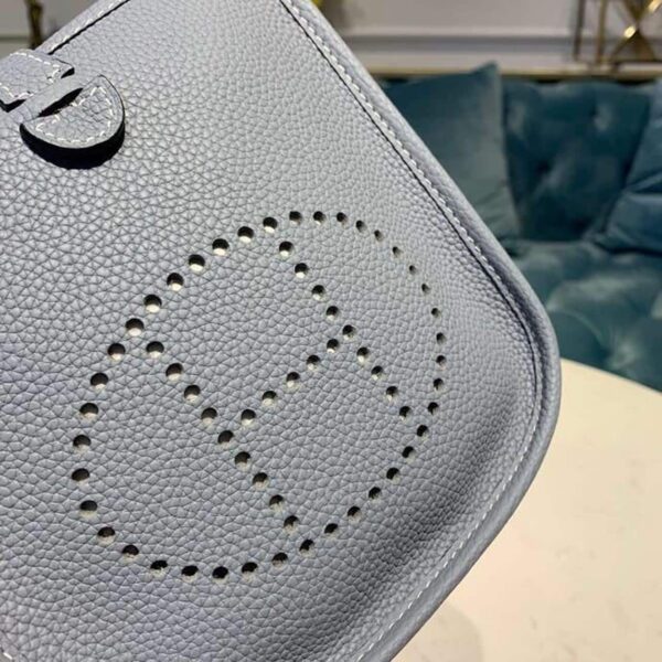 1:1 Replica Hermes Mini Evelyne Grey For Women 7in/18cm