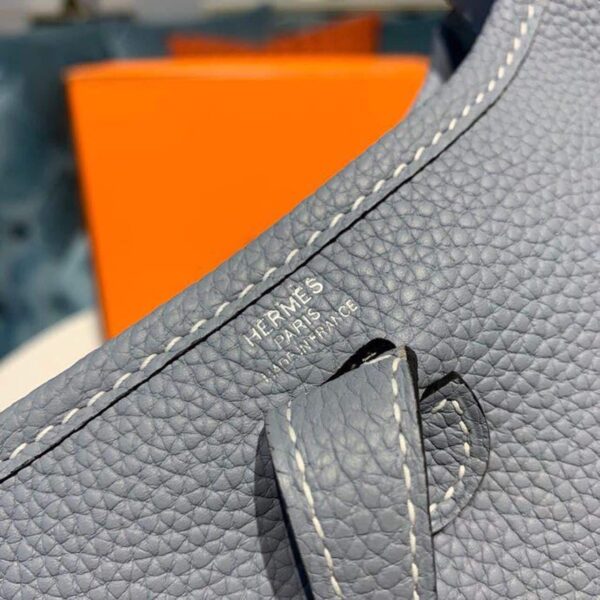 1:1 Replica Hermes Mini Evelyne Grey For Women 7in/18cm