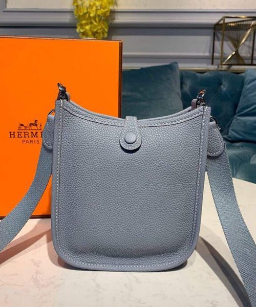 1:1 Replica Hermes Mini Evelyne Grey For Women 7in/18cm