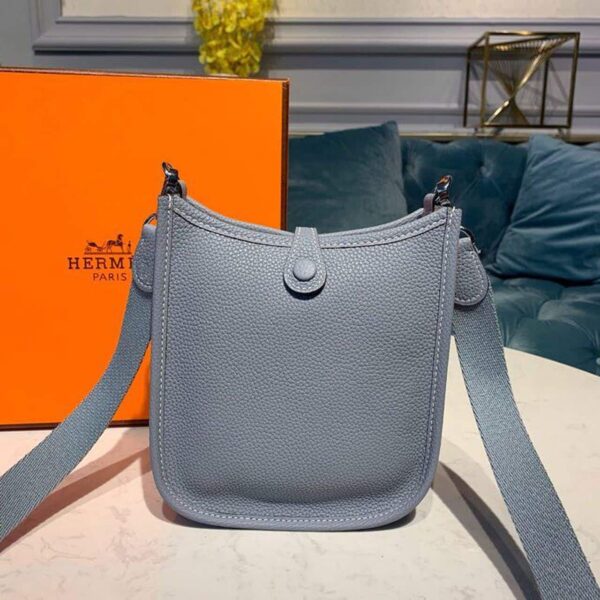 1:1 Replica Hermes Mini Evelyne Grey For Women 7in/18cm