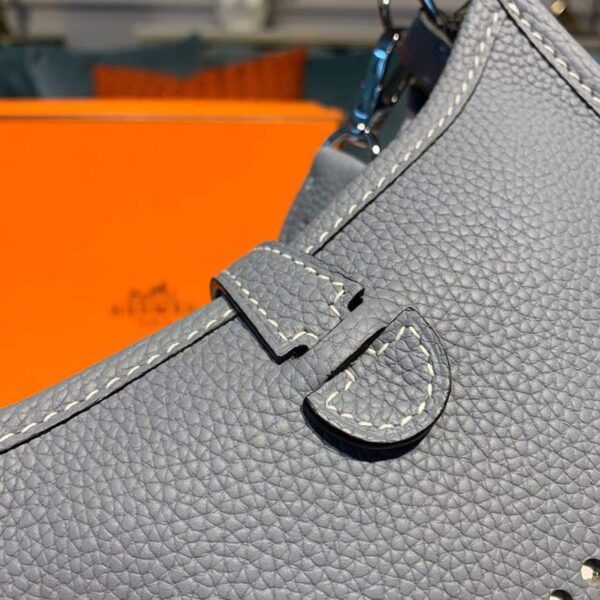 1:1 Replica Hermes Mini Evelyne Grey For Women 7in/18cm