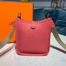 1:1 Replica Hermes Mini Evelyne Pink For Women 7.8in/20cm