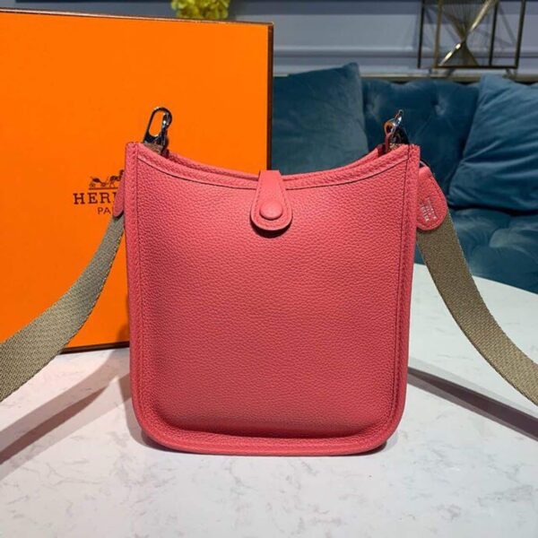 1:1 Replica Hermes Mini Evelyne Pink For Women 7.8in/20cm
