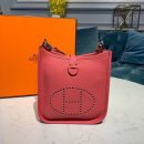 1:1 Replica Hermes Mini Evelyne Pink For Women 7.8in/20cm