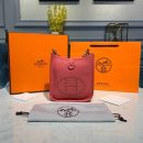 1:1 Replica Hermes Mini Evelyne Pink For Women 7.8in/20cm