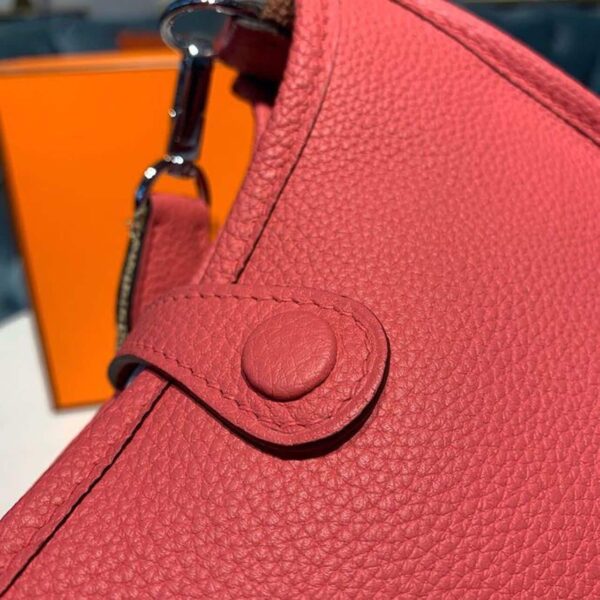 1:1 Replica Hermes Mini Evelyne Pink For Women 7.8in/20cm