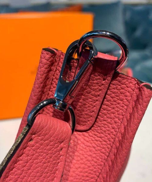 1:1 Replica Hermes Mini Evelyne Pink For Women 7.8in/20cm