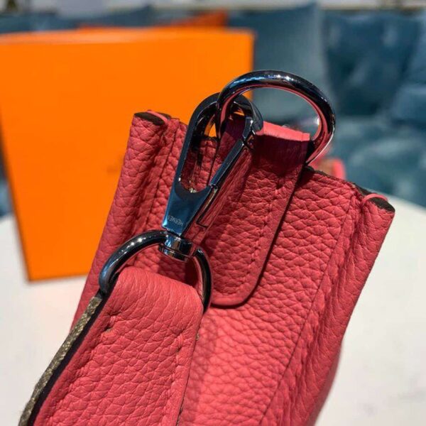 1:1 Replica Hermes Mini Evelyne Pink For Women 7.8in/20cm