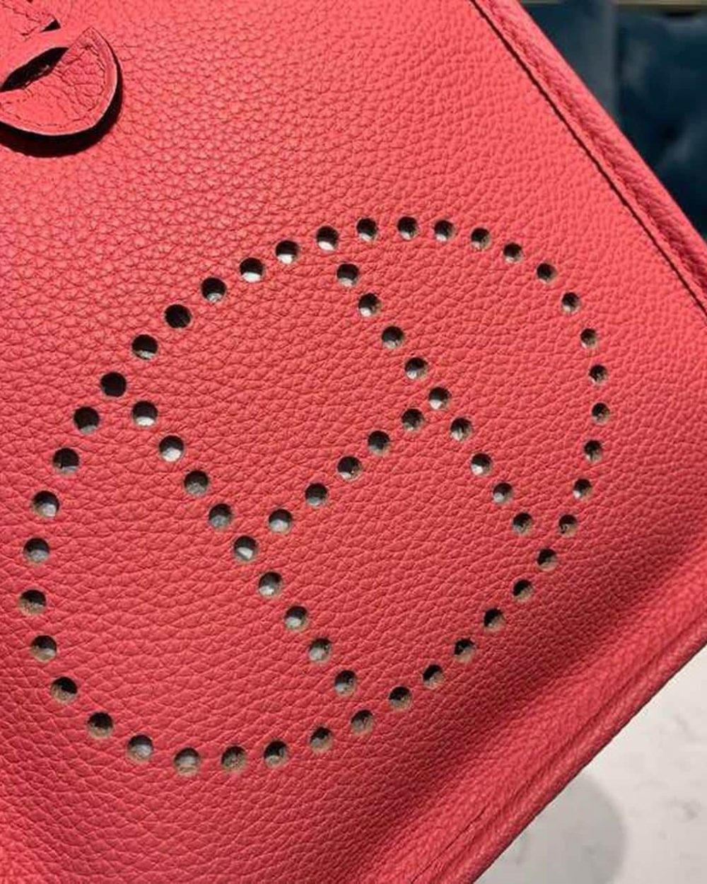 1:1 Replica Hermes Mini Evelyne Pink For Women 7.8in/20cm