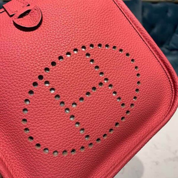 1:1 Replica Hermes Mini Evelyne Pink For Women 7.8in/20cm