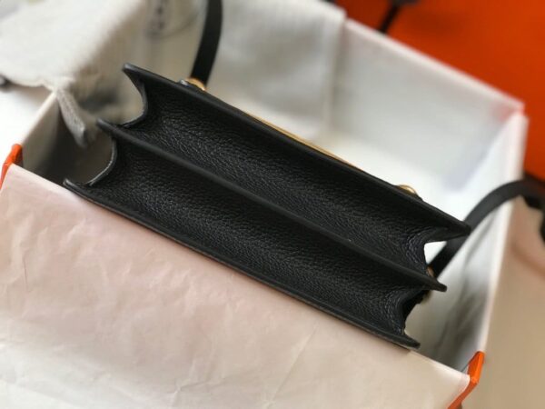 1:1 Replica Hermes Mini Evercolor Sac Roulis 19 Black For Women, Women's Handbags, Shoulder Bags 7.5in/19cm