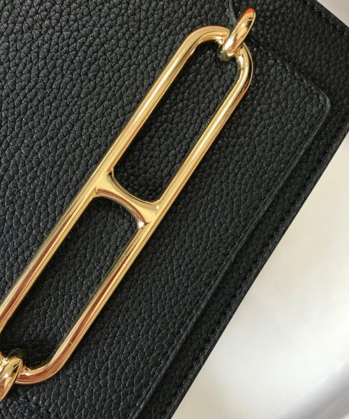 1:1 Replica Hermes Mini Evercolor Sac Roulis 19 Black For Women, Women's Handbags, Shoulder Bags 7.5in/19cm