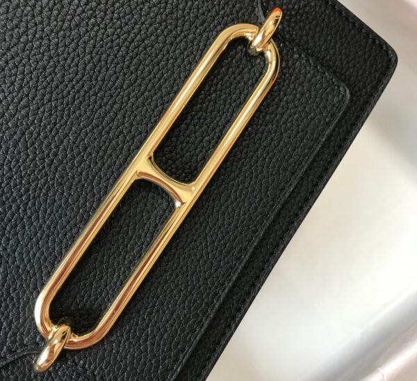 1:1 Replica Hermes Mini Evercolor Sac Roulis 19 Black For Women, Women's Handbags, Shoulder Bags 7.5in/19cm